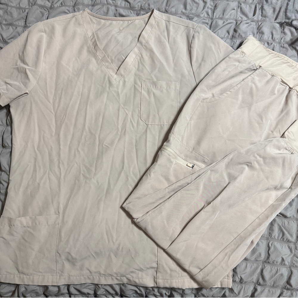 Beige Scrub Set